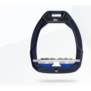 Ασφάλειες ιππασίας Flat Ultra Grip Αλουμινίου/Γκρι/Μπλε Flex-On Safe-On image-0