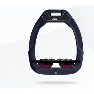 Πλατιά Ασφαλή Στερέωση Ιππασίας Ultra Grip Αλουμινίου/Μαύρο/Βυσσινί Flex-On Safe-On image-0