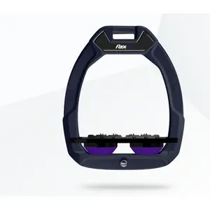 Ασφάλειες ιππασίας Flat Ultra Grip Αλουμινίου/Μαύρο/Μωβ Flex-On Safe-On image-0