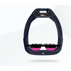 Sicherheitssteigbügel Flach Ultra Grip Aluminium/Schwarz/Rosa Flex-On Safe-On image-0