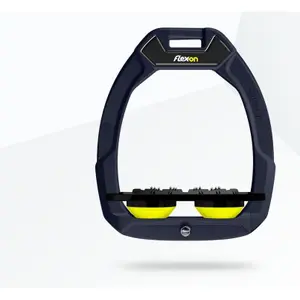 Σέλες ασφαλείας ιππασίας Flat Ultra Grip Αλουμίνιο/Μαύρο/Κίτρινο Flex-On Safe-On image-0