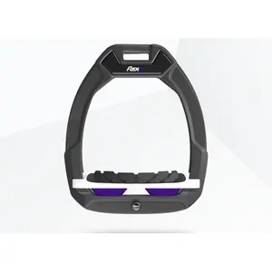 Ασφάλιστρα ιππασίας Κεκλιμένα Grip Ανθρακί/Λευκό/Βιολέτα Flex-On Safe-On image-0