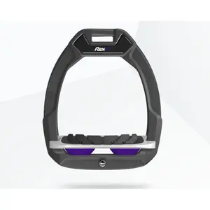 Étriers de sécurité d’équitation Incliné Grip Anthracite/Gris/Violet Flex-On Safe-On image-0