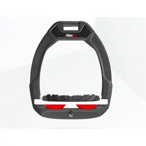 Ασφάλειες ιππασίας Κεκλιμένες Ultra Grip Ανθρακί/Άσπρο/Κόκκινο Flex-On Safe-On image-0