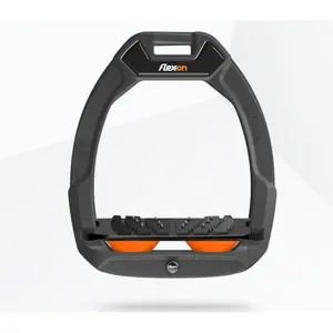 Étriers de sécurité d’équitation Incliné Ultra Grip Anthracite/Noir/Orange Flex-On Safe-On