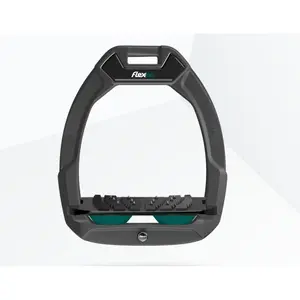 Ασφαλή σιδεράκια ιππασίας Κεκλιμένα Ultra Grip Ανθρακί/Μαύρο/Πράσινο Flex-On Safe-On image-0
