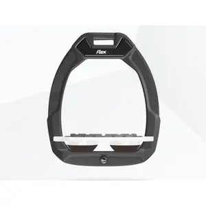 Ασφαλιστικά πέλματα ιππασίας Flat Grip Ανθρακί/Άσπρο/Καφέ Flex-On Safe-On image-0