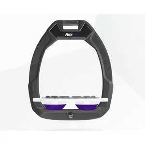 Σταυρωτά σφήνους ασφάλειας για ιππασία Plat Grip Γκρι/Λευκό/Μωβ Flex-On Safe-On image-0