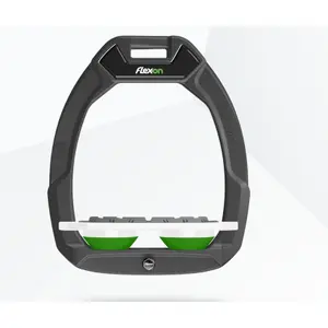 Ασφαλή πέδιλα ιππασίας Plat Grip Ανθρακί/Λευκό/Πράσινο Flex-On Safe-On image-0