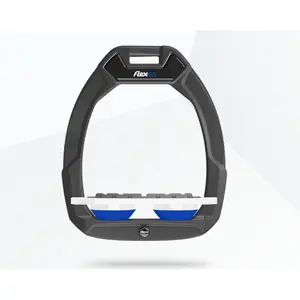 Πλευρικά στήριγμα ασφαλείας ιππασίας Flat Grip Ανθρακί/Λευκό/Μπλε Flex-On Safe-On image-0