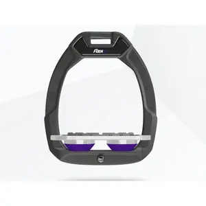 Ασφάλεια ιππασίας Plat Grip Ανθρακί/Γκρι/Βιολετί Flex-On Safe-On image-0