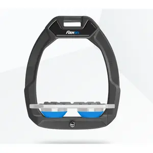 Étriers de sécurité d’équitation Plat Grip Anthracite/Gris/Bleu Flex-On Safe-On image-0