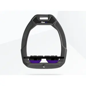 Ασφάλειες ιππασίας Flat Grip Ανθρακί/Μαύρο/Μωβ Flex-On Safe-On image-0