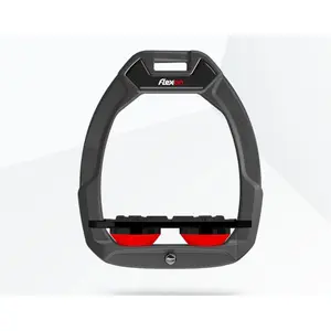 Πλαϊνά στυλ ασφαλείας ιππασίας Flat Grip Ανθρακί/Μαύρο/Κόκκινο Flex-On Safe-On image-0