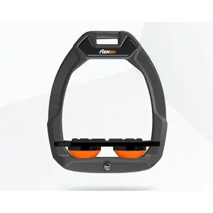 Πεταλούδες ασφαλείας ιππασίας Flat Grip Ανθρακί/Μαύρο/Πορτοκαλί Flex-On Safe-On image-0