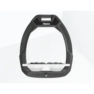 Πλατιά ασφαλή υποπόδια ιππασίας Ultra Grip Ανθρακί/Λευκό/Λευκό Flex-On Safe-On image-0