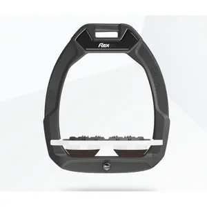 Πλατιά Ασφαλή Στελέχη Ιππασίας Ultra Grip Γκρι/Άσπρο/Καφέ Flex-On Safe-On image-0