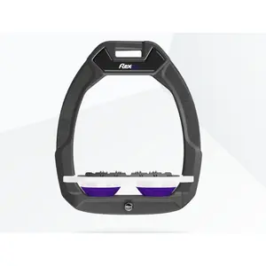 Ασφαλή ποδάκια ιππασίας Flat Ultra Grip Ανθρακί/Λευκό/Βιολετί Flex-On Safe-On image-0