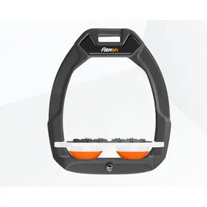 Πλατιά ασφαλή αναβάτη σιδεράκια Ultra Grip Ανθρακί/Λευκό/Πορτοκαλί Flex-On Safe-On image-0