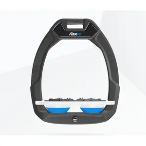 Ασφάλειες ιππασίας Plat Ultra Grip Σκούρο Γκρι/Λευκό/Μπλε Flex-On Safe-On image-0