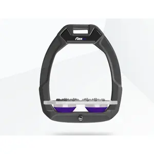 Πλατιά Στερέωση Ασφαλείας Ιππασίας Ultra Grip Ανθρακί/Γκρι/Βιολέτα Flex-On Safe-On image-0