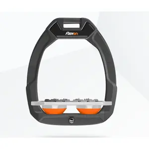 Πλάκες ασφαλείας ιππασίας Ultra Grip Ανθρακί/Γκρίζο/Πορτοκαλί Flex-On Safe-On image-0