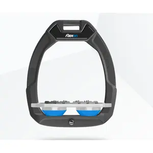 Ασφάλιστρα ιππασίας Plat Ultra Grip Ανθρακί/Γκρι/Μπλε Flex-On Safe-On image-0