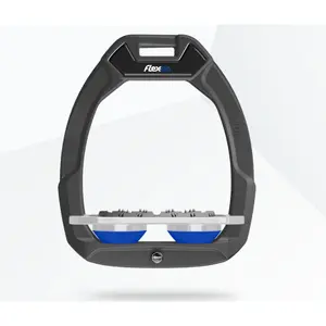 Ασφάλιστρα ιππασίας Plat Ultra Grip Ανθρακί/Γκρι/Μπλε Flex-On Safe-On image-0