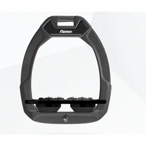 Étriers de sécurité d’équitation Plat Ultra Grip Anthracite/Noir/Noir Flex-On Safe-On