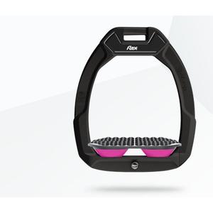 Étriers de sécurité d’équitation Endurance Noir/Gris/Rose Flex-On Safe-On image-0