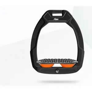 Étriers de sécurité d’équitation Endurance Noir/Gris/Orange Flex-On Safe-On image-0
