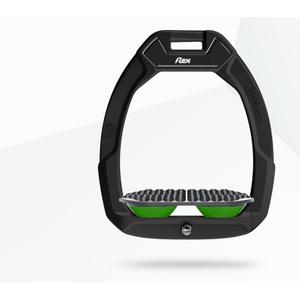 Étriers de sécurité d’équitation Endurance Noir/Gris/Vert Flex-On Safe-On image-0