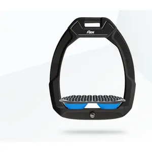 Étriers de sécurité d’équitation Endurance Noir/Gris/Bleu Flex-On Safe-On image-0