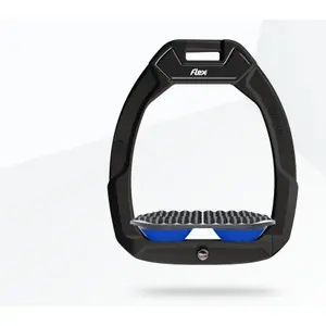 Étriers de sécurité d’équitation Endurance Noir/Gris/Bleu Flex-On Safe-On image-0