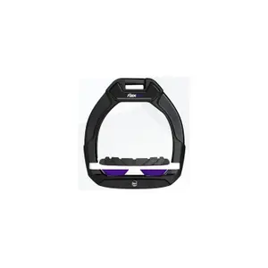 Étriers de sécurité d’équitation Incliné Grip Noir/Blanc/Violet Flex-On Safe-On image-0