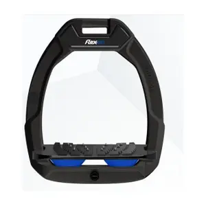 Étriers de sécurité d’équitation Incliné Ultra Grip Noir/Noir/Bleu Flex-On Safe-On image-0