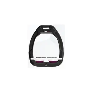Ασφαλή σέλες ιππασίας Flat Grip Μαύρο/Άσπρο/Πουρπούρι Flex-On Safe-On image-0