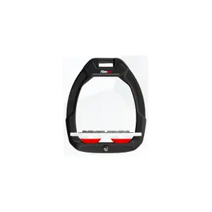 Étriers de sécurité d’équitation Plat Grip Noir/Blanc/Rouge Flex-On Safe-On image-0
