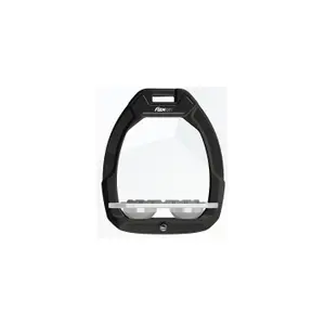 Czarne/Szare/Popielate strzemięta bezpieczeństwa do jazdy konnej Plat Grip Flex-On Safe-On image-0