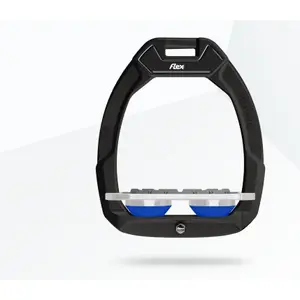 Ασφάλειες ιππασίας Plat Grip Μαύρο/Γκρι/Μπλε Flex-On Safe-On image-0