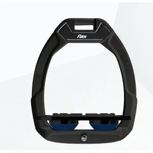 Ασφάλειες ιππασίας Flat Grip Μαύρο/Μαύρο/Μπλε Flex-On Safe-On image-0