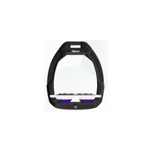Étriers de sécurité d’équitation Plat Ultra Grip Noir/Blanc/Violet Flex-On Safe-On image-0