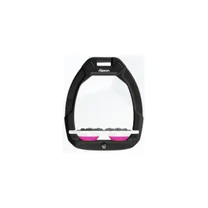Πλατιά Σαμάρια Ιππασίας Ultra Grip Μαύρο/Λευκό/Ροζ Flex-On Safe-On image-0
