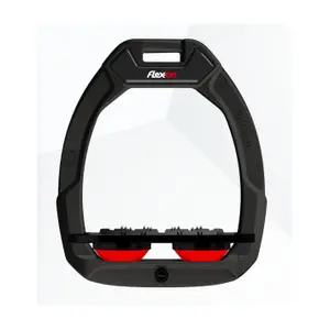 Étriers de sécurité d’équitation Plat Ultra Grip Noir/Noir/Rouge Flex-On Safe-On