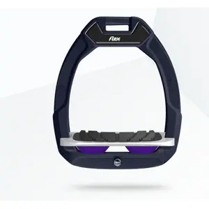 Ιππικά ασφάλειας αναβαθμισμένα Grip Καφέ/Γκρι/Βιολέ. Flex-On Safe-On image-0