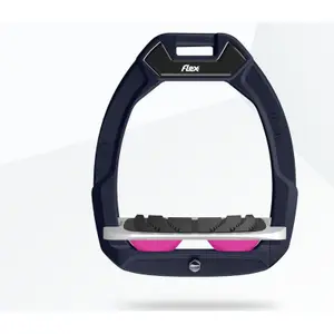 Étriers de sécurité d’équitation Incliné Grip Marron/Gris/Rose Flex-On Safe-On image-0