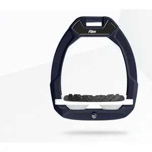 Πετάλια ασφαλείας ιππασίας Κεκλιμένα Ultra Grip Καφέ/Λευκό/Λευκό Flex-On Safe-On image-0