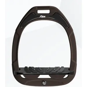 Étriers de sécurité d’équitation Incliné Ultra Grip Marron/Noir/Marron Flex-On Safe-On image-0