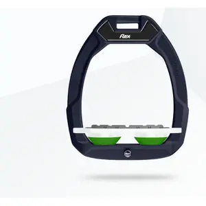Είναιτρο ασφαλείας ιππασίας Flat Grip καφέ/άσπρο/πράσινο Flex-On Safe-On image-0
