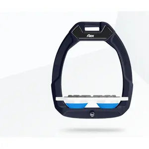 Στερεώματα ασφαλείας ιππασίας Flat Grip Καφέ/Άσπρο/Μπλε Flex-On Safe-On image-0